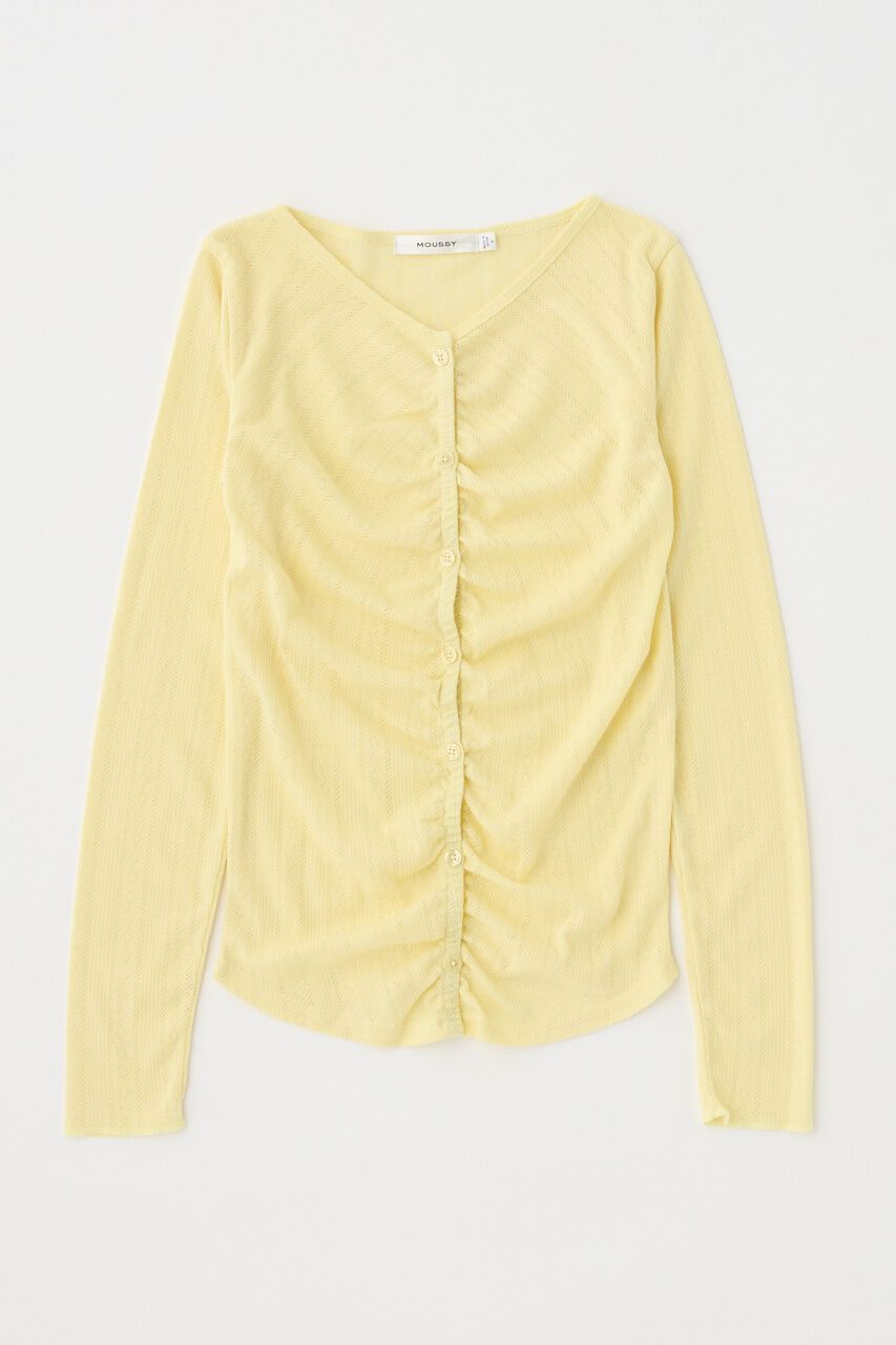 MOUSSY「POINTELLE GATHER カーディガン」|Tシャツ・カットソー|