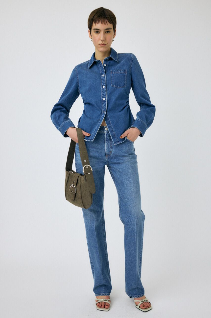 MOUSSY「WAIST FIT デニムシャツ」|シャツ・ブラウス|