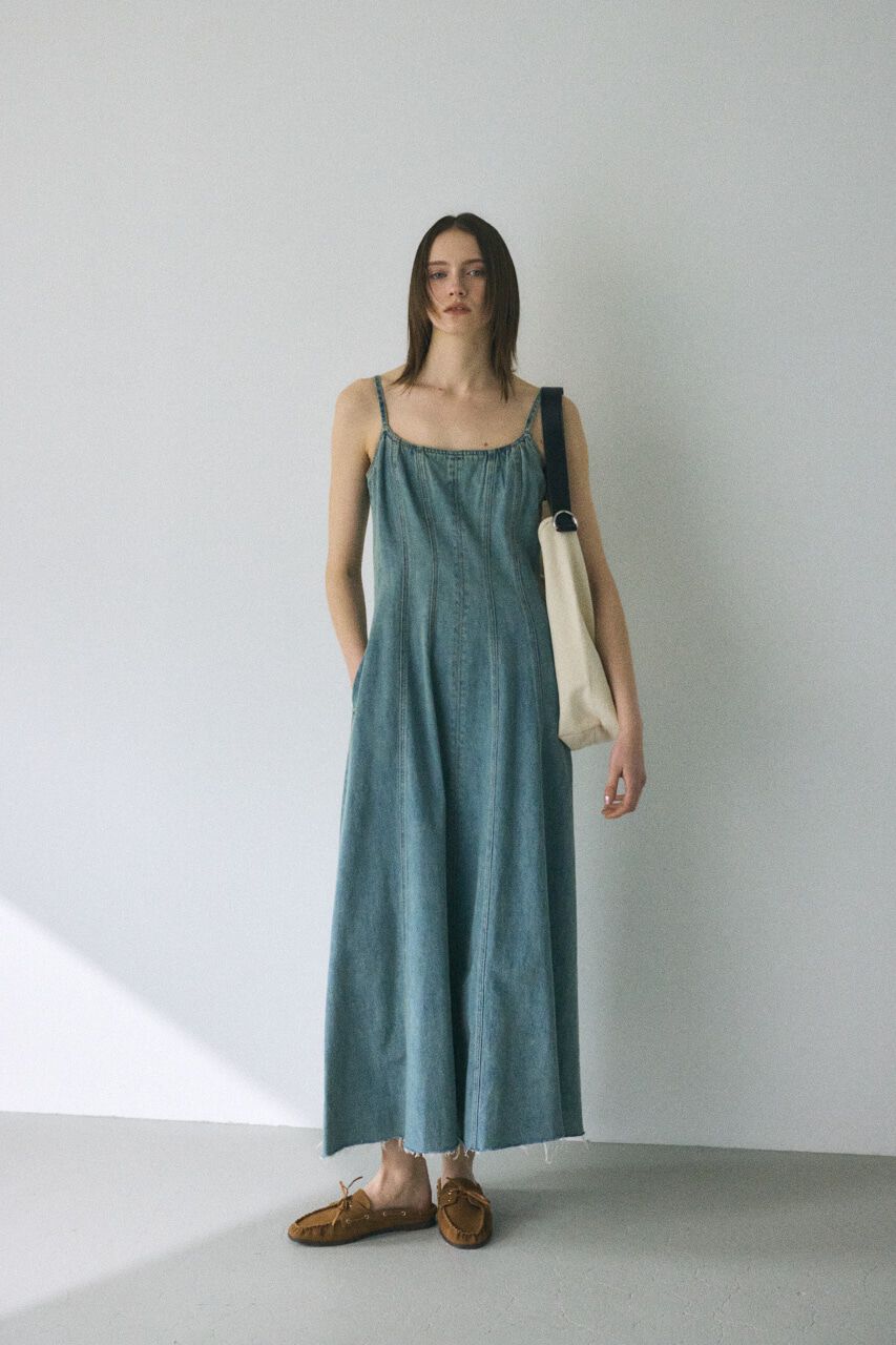 MOUSSY「DENIM A LINE キャミドレス」|ワンピース|