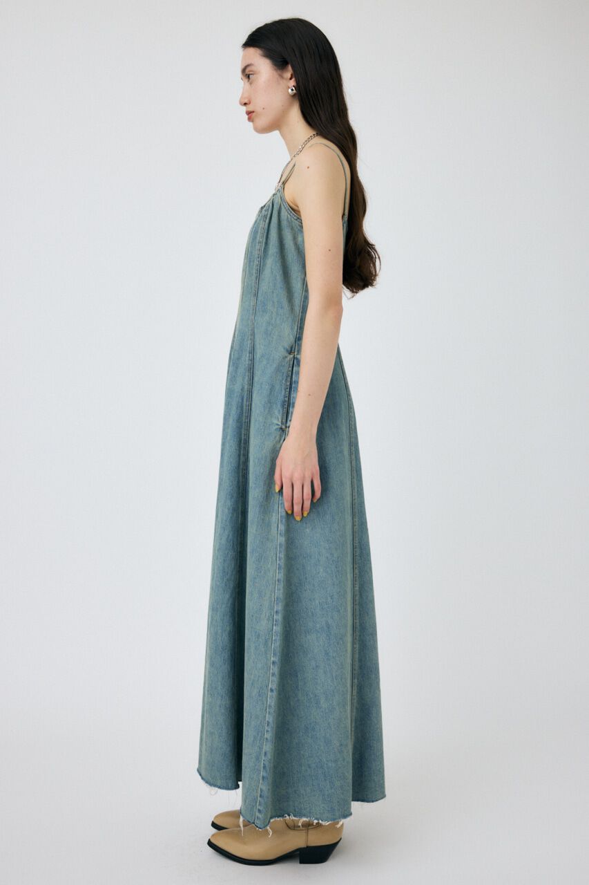 MOUSSY「DENIM A LINE キャミドレス」|ワンピース|