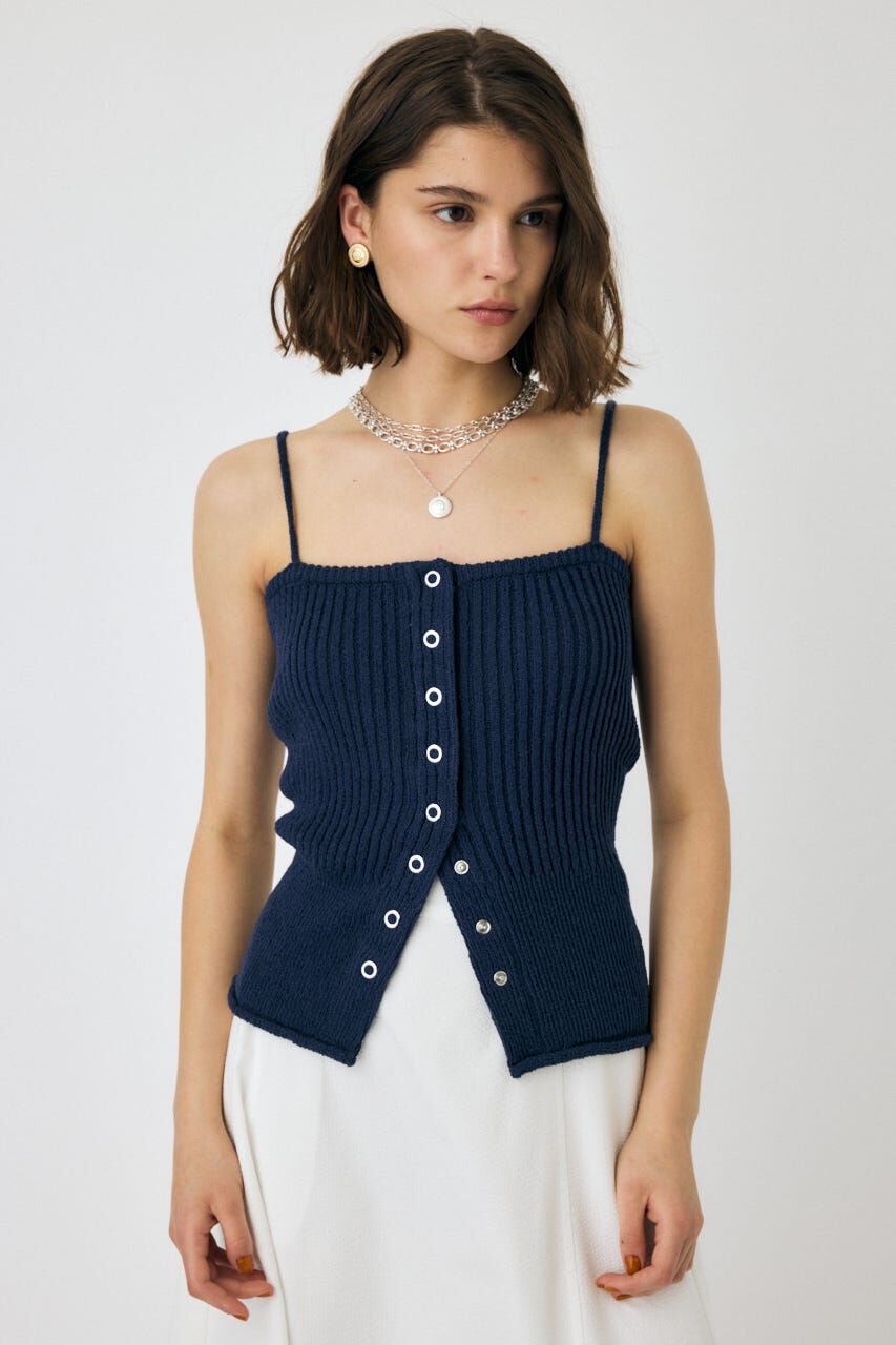 MOUSSY「FRONT BUTTON ニットキャミ」|キャミソール|