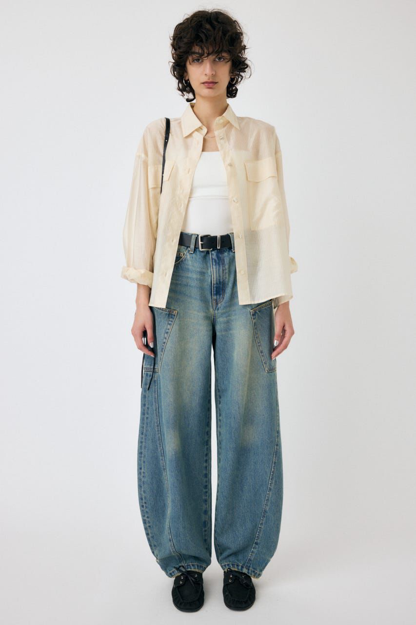 MOUSSY「NARROWED HEM コクーンストレート」|デニム|