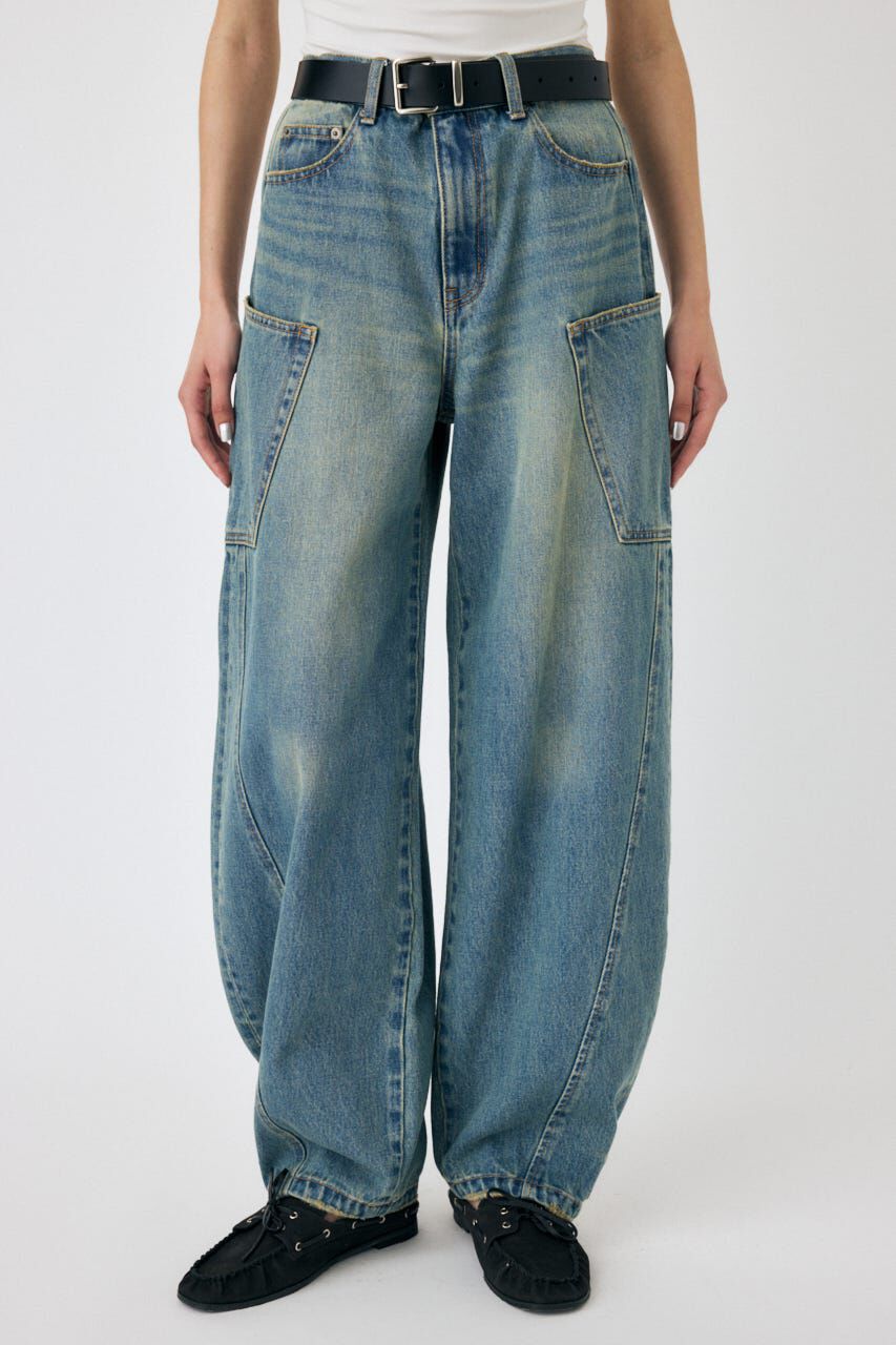 MOUSSY「NARROWED HEM コクーンストレート」|デニム|