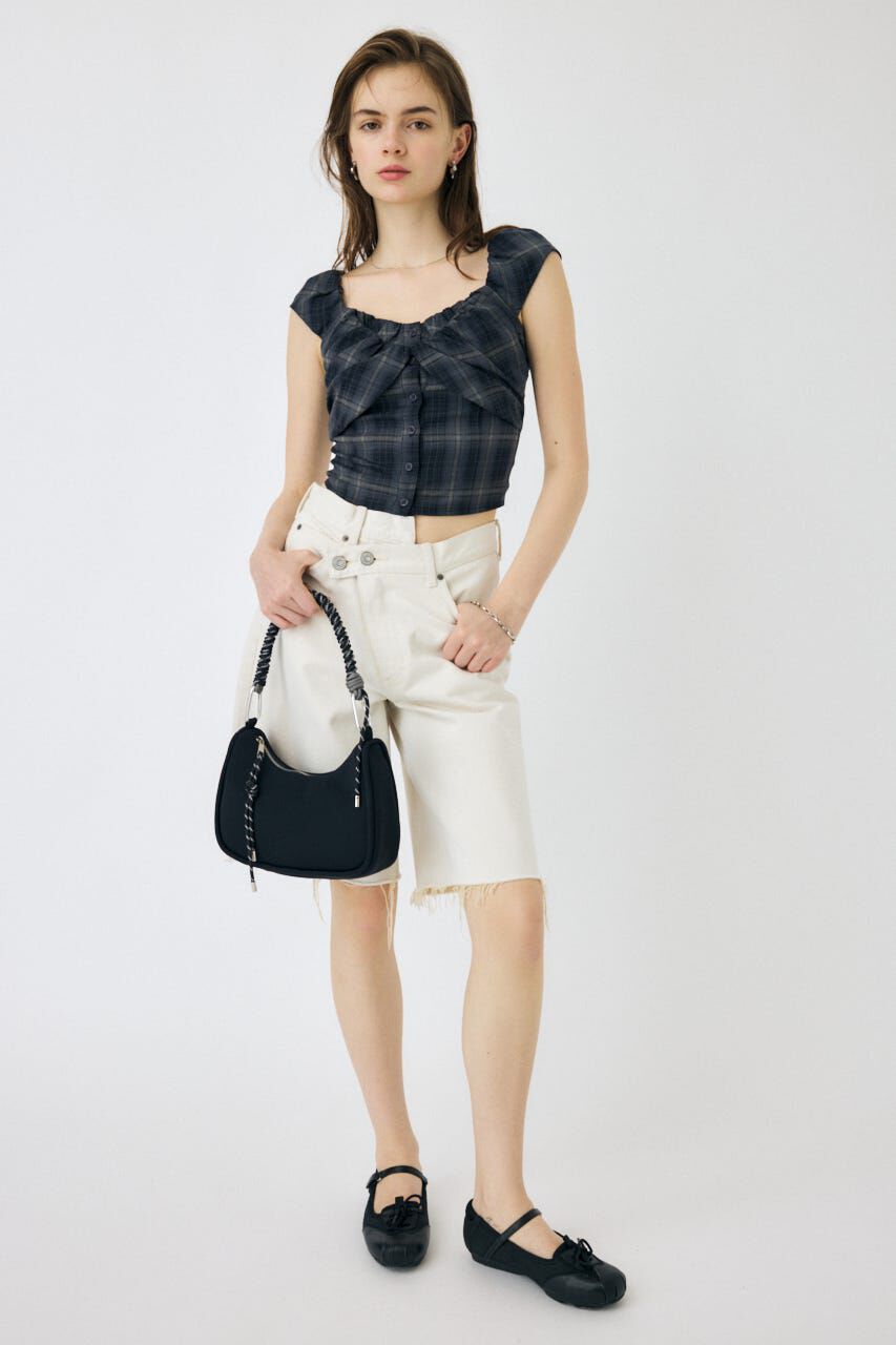 MOUSSY「LAYERED GATHERED CHECK ブラウス」|シャツ・ブラウス|