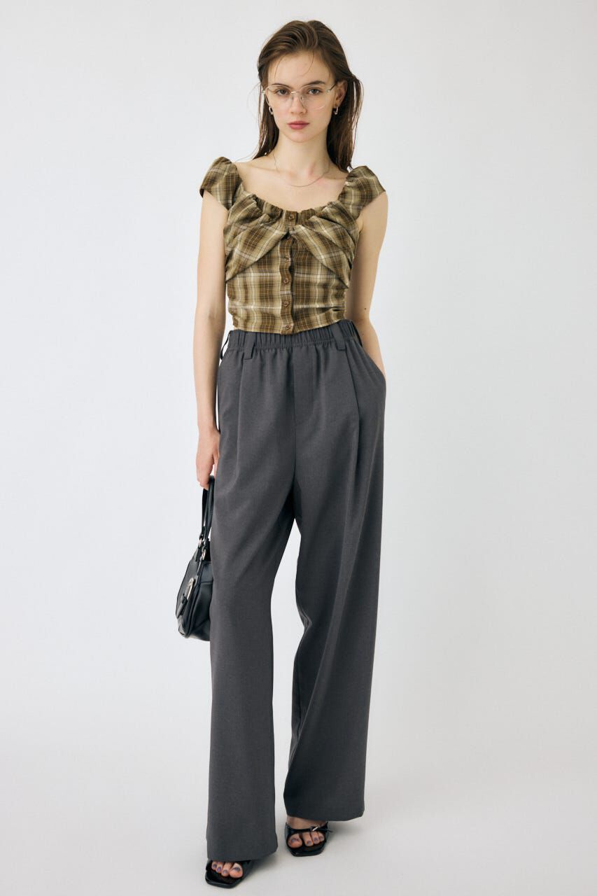 MOUSSY「LAYERED GATHERED CHECK ブラウス」|シャツ・ブラウス|