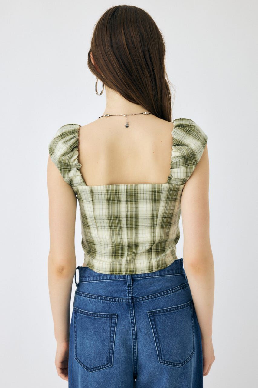 MOUSSY「LAYERED GATHERED CHECK ブラウス」|シャツ・ブラウス|