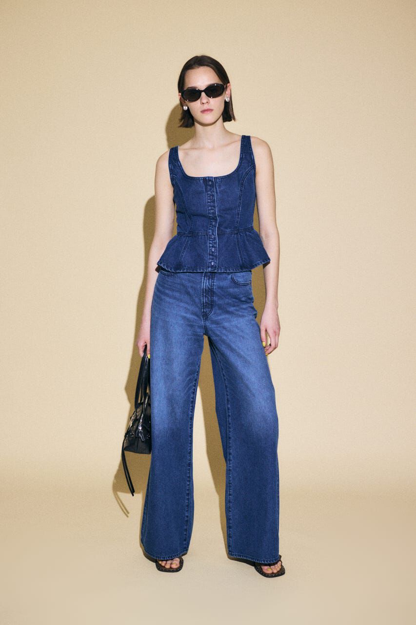 MOUSSY「SQUARE NECK デニム ビスチェ」|シャツ・ブラウス|