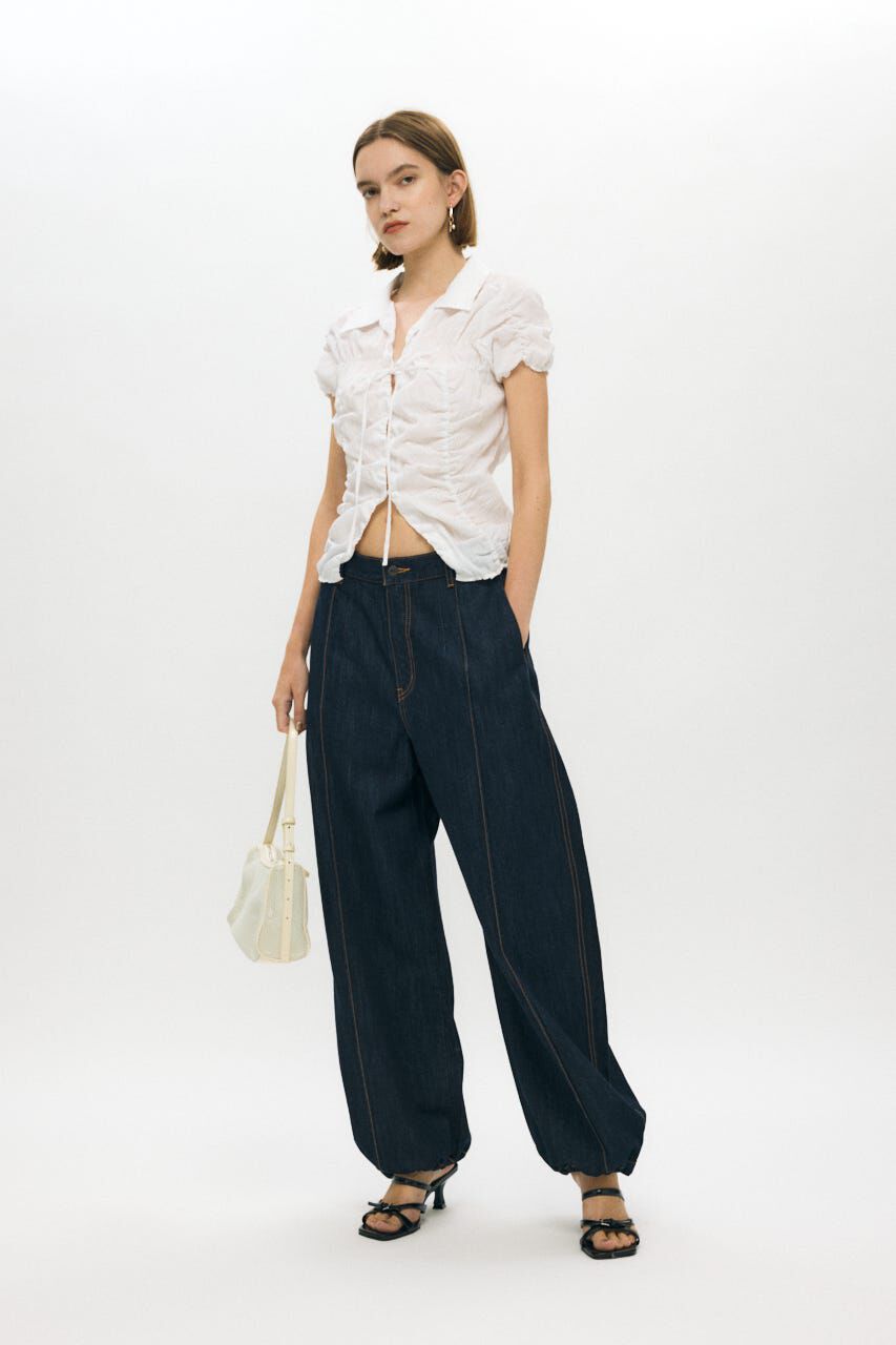 MOUSSY「SHIRRING RIBBON シャツ」|シャツ・ブラウス|