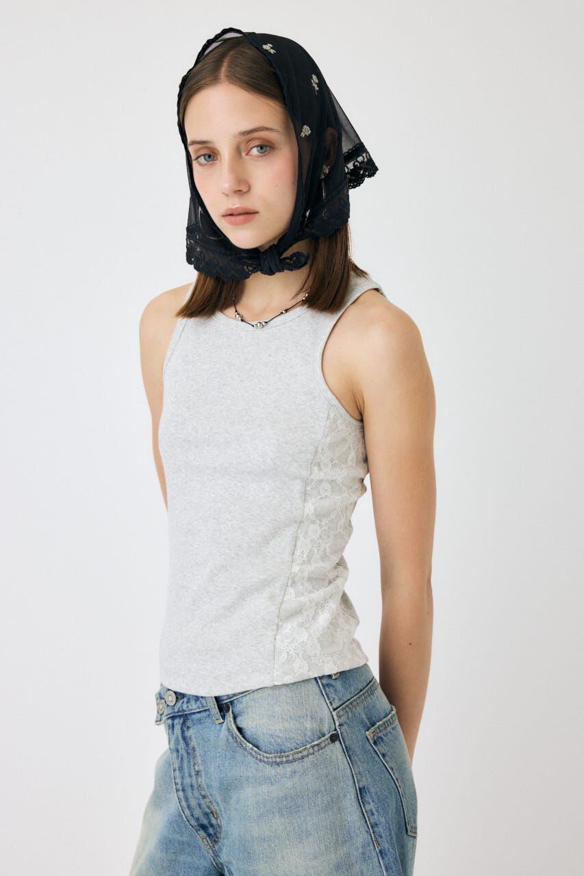 MOUSSY「LACE DOCKING タンクトップ」|タンクトップ|T.GRY