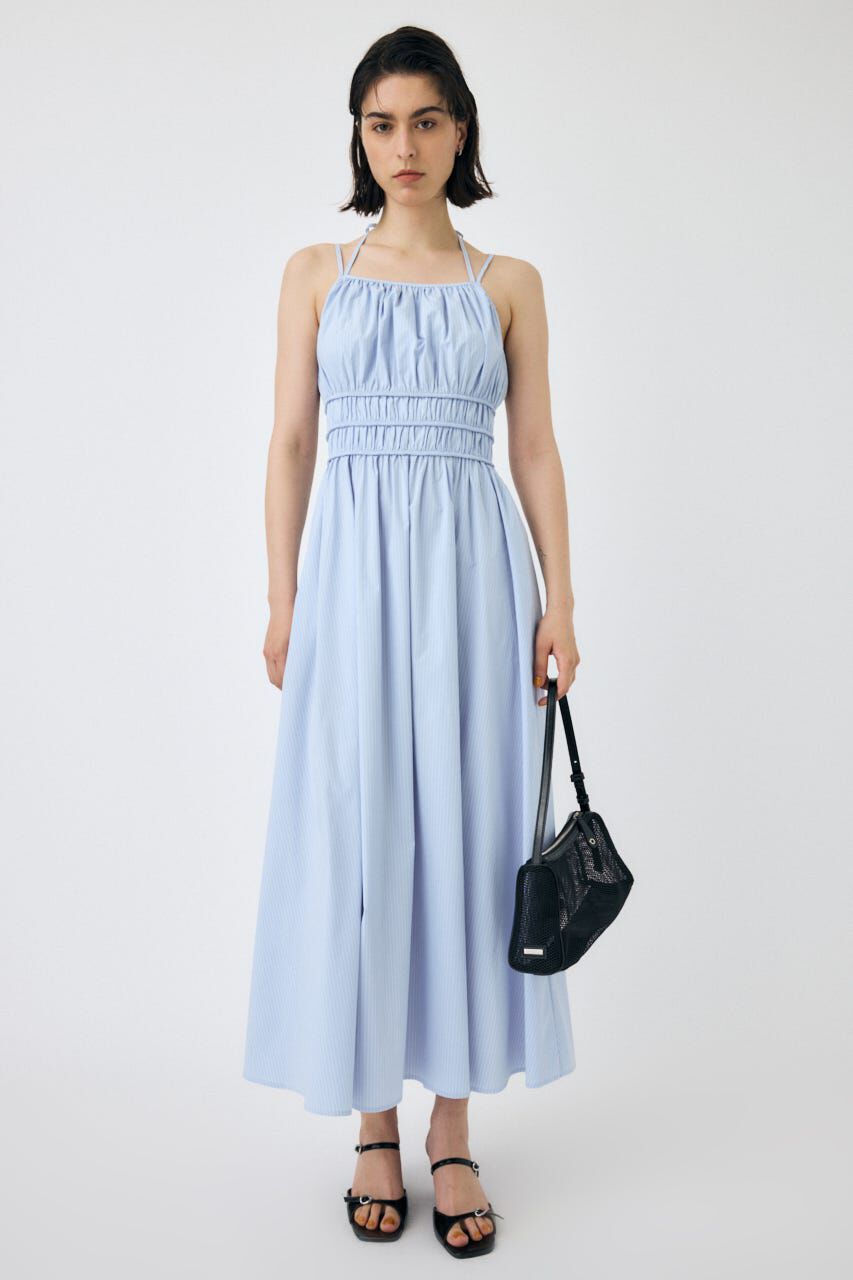 MOUSSY「GATHER キャミドレス」|ワンピース|柄BLU5