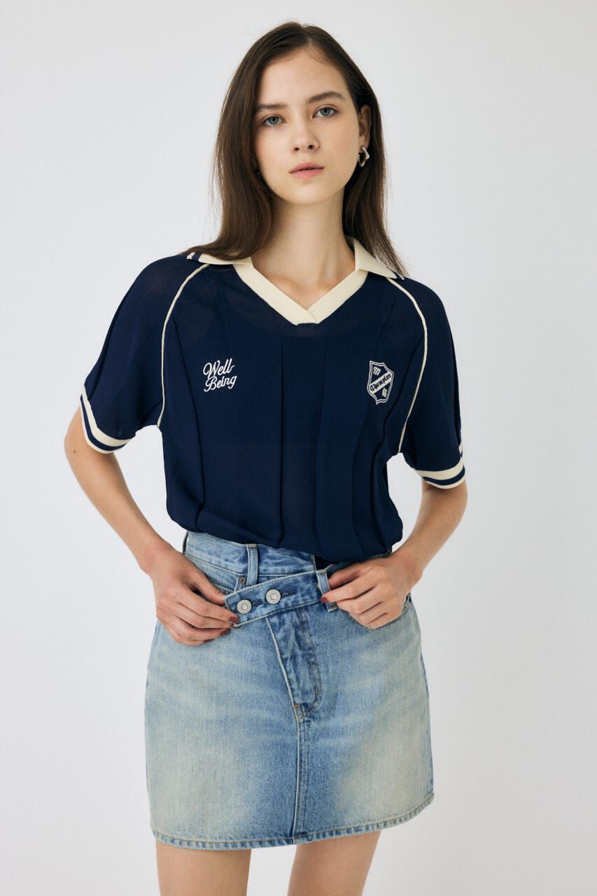 MOUSSY「H/S KNIT GAME シャツ」|ニット・セーター|