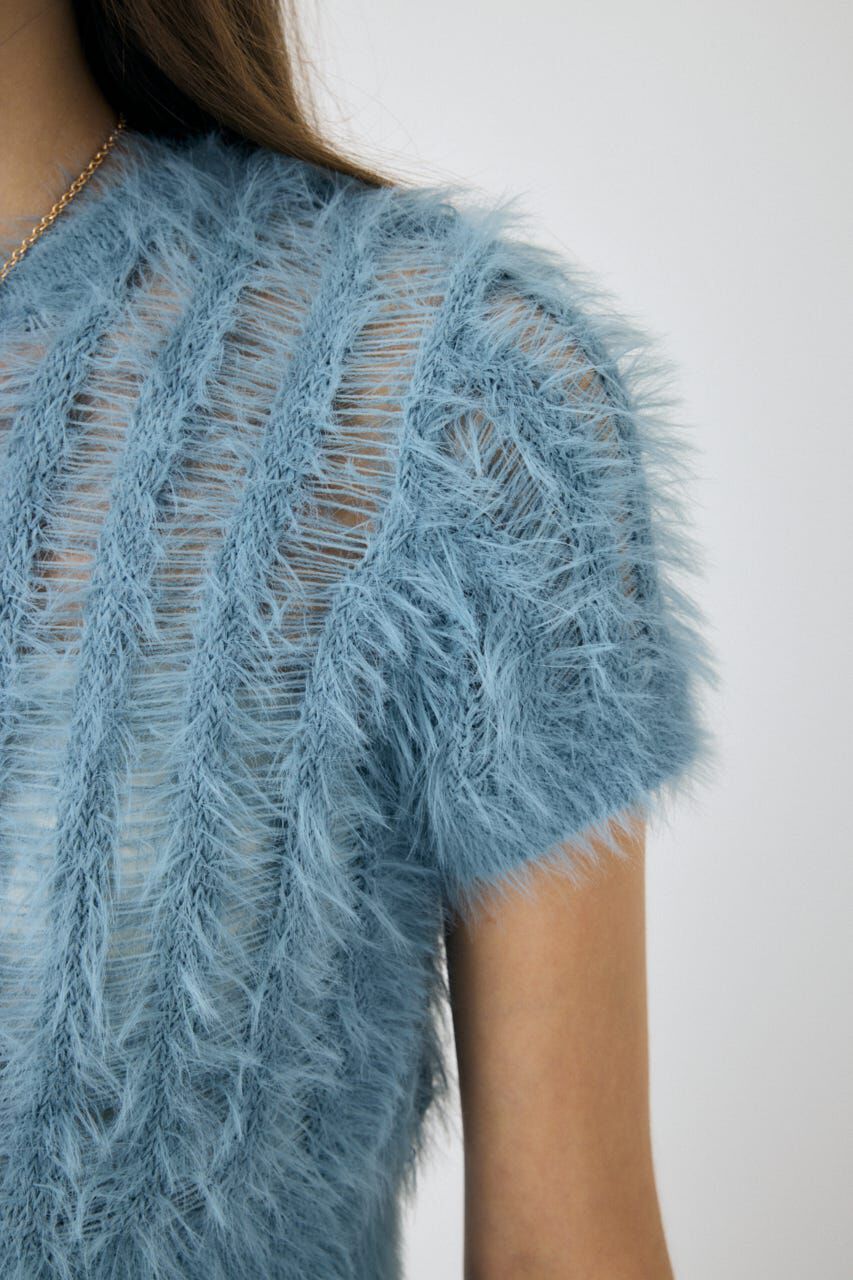 MOUSSY「SHEER SHAGGY ニット」|ニット・セーター|