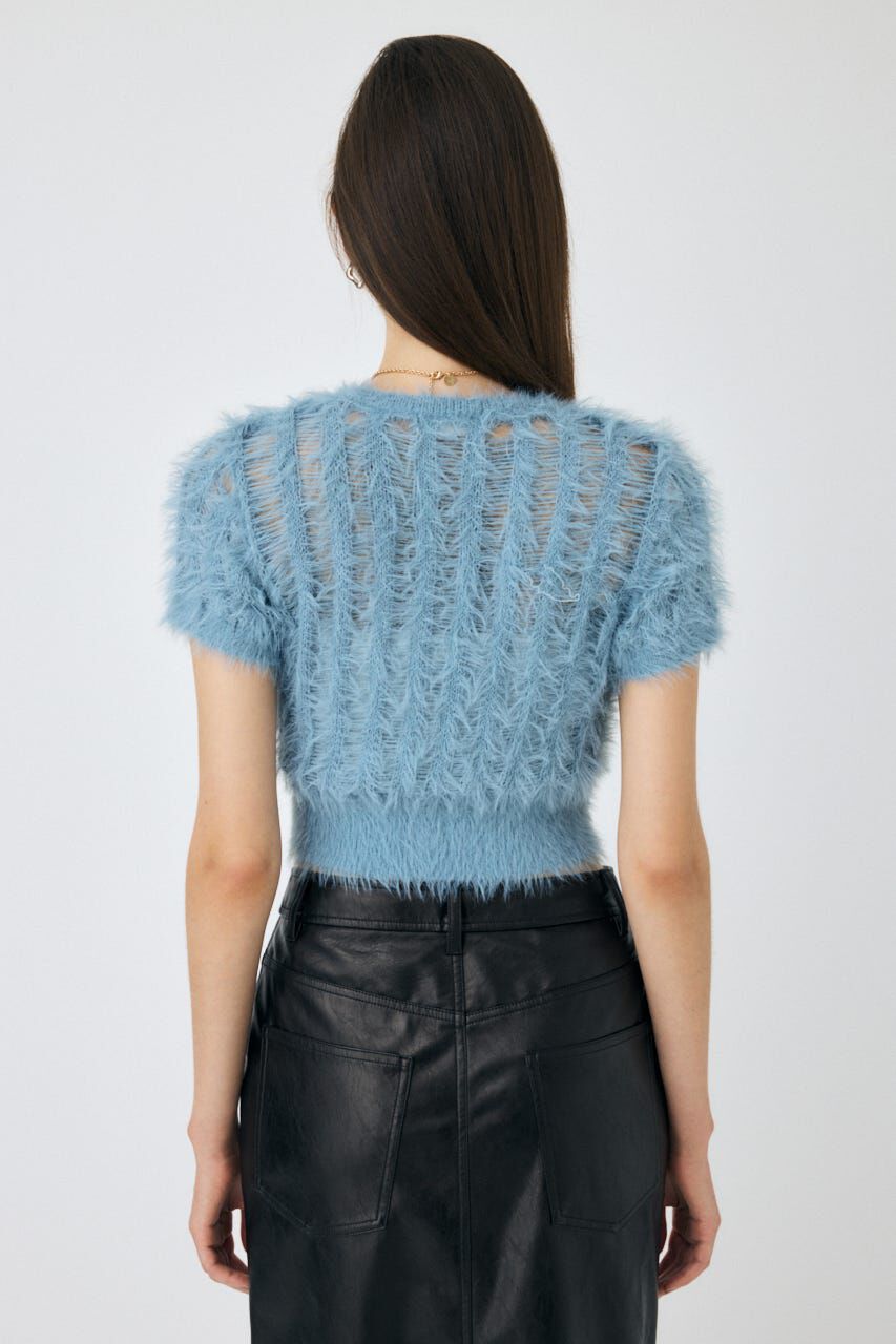 MOUSSY「SHEER SHAGGY ニット」|ニット・セーター|