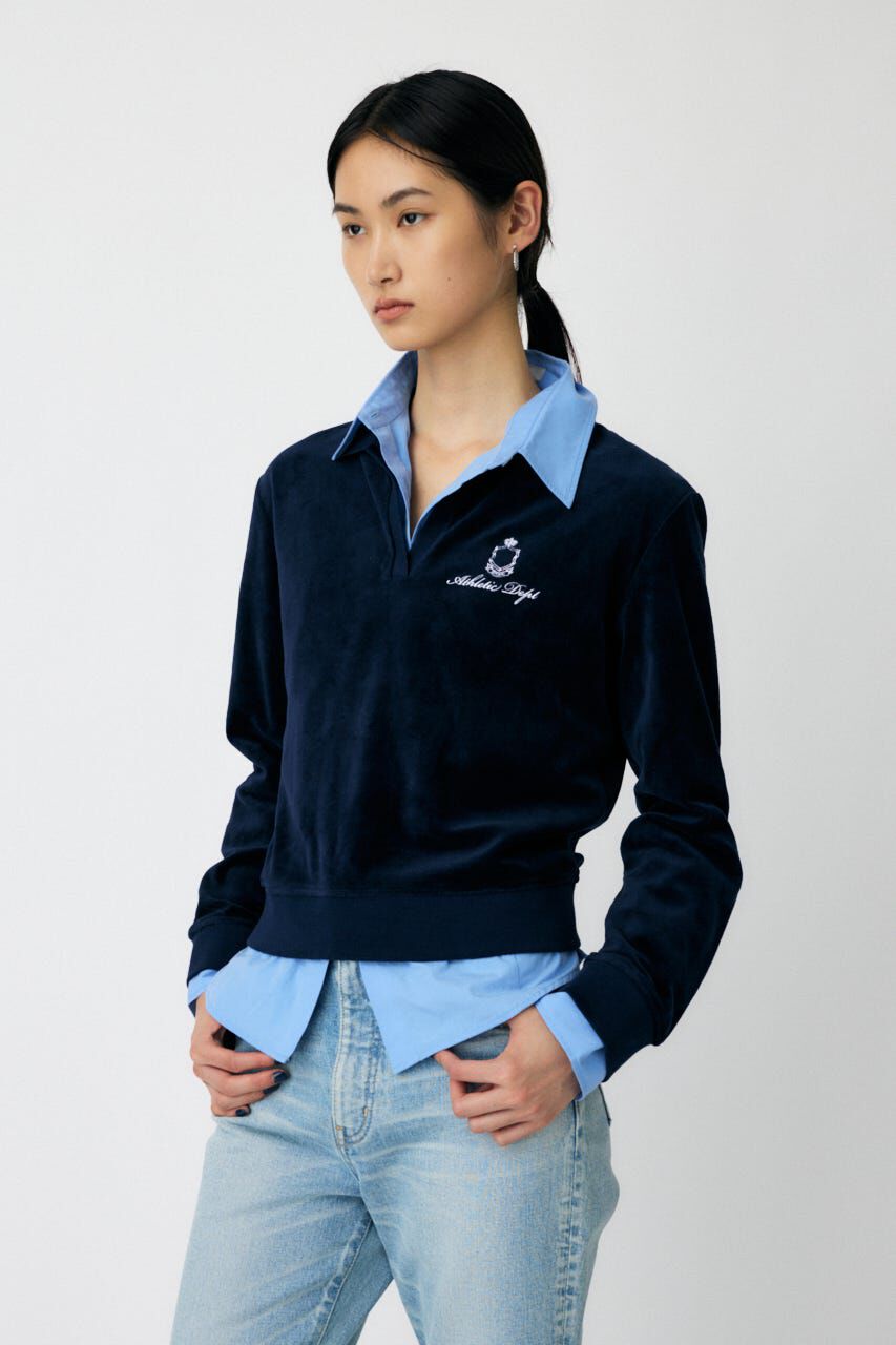 MOUSSY「VELOUR POLO ロングスリーブＴシャツ」|Tシャツ・カットソー|