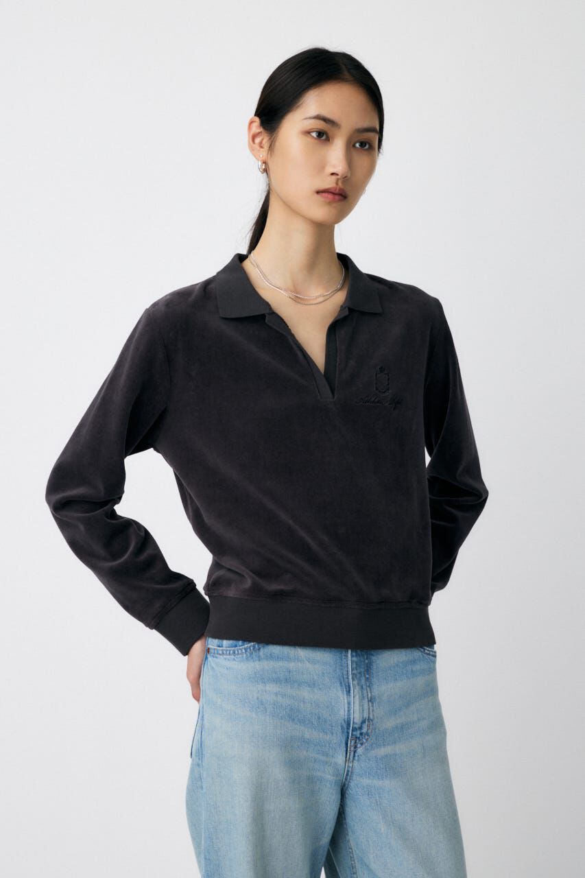 MOUSSY「VELOUR POLO ロングスリーブＴシャツ」|Tシャツ・カットソー|