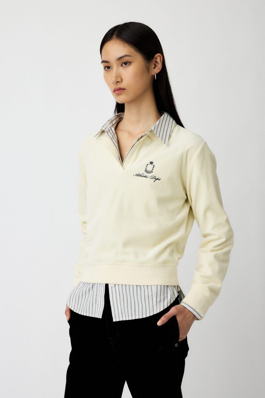 MOUSSY「VELOUR POLO ロングスリーブＴシャツ」|Tシャツ・カットソー|