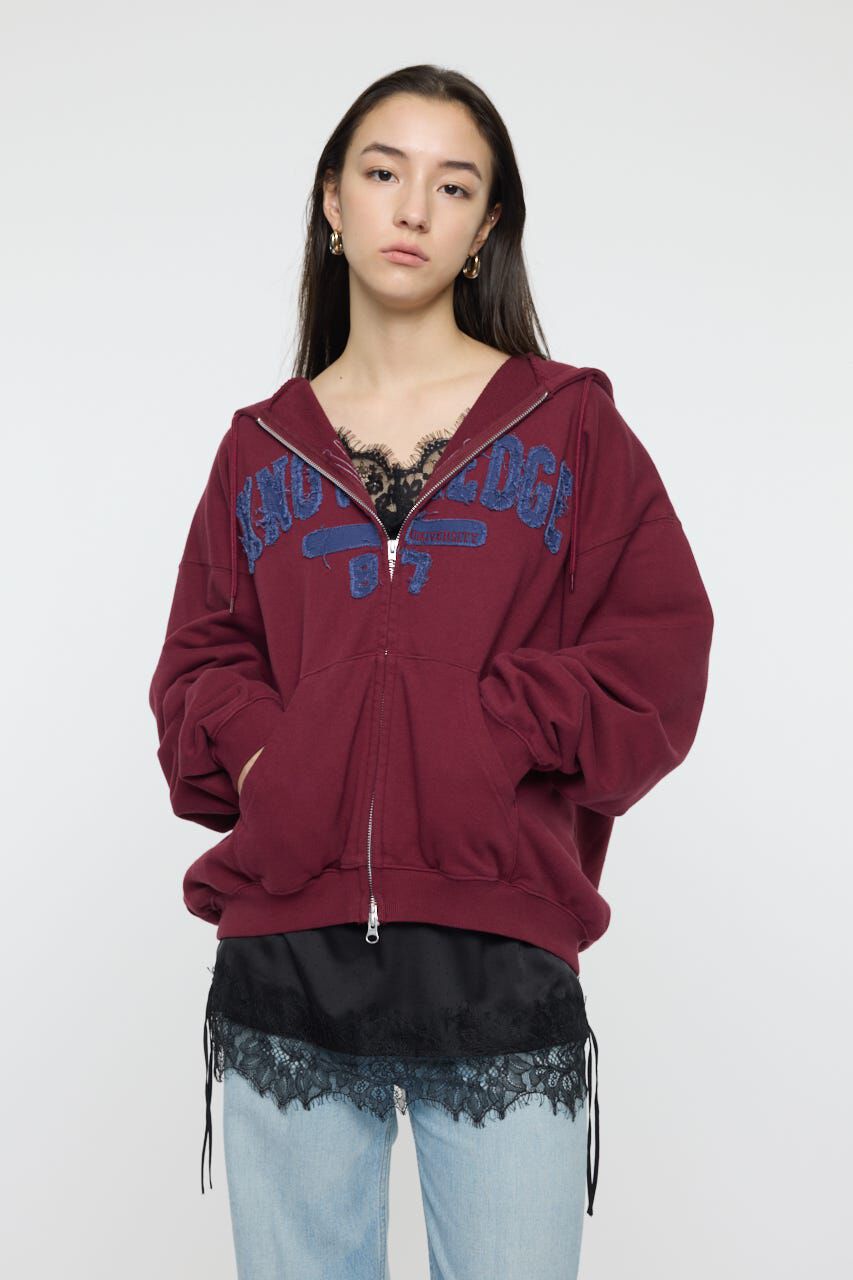 MOUSSY「COLLEGIATE ZIP フーディー」|パーカー|BRD