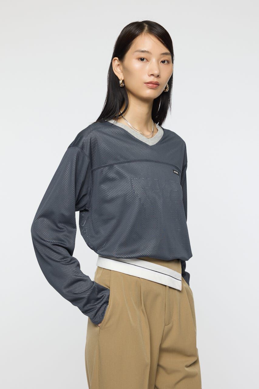 MOUSSY「REVERSIBLE MESH L/S TSJ」|Tシャツ・カットソー|