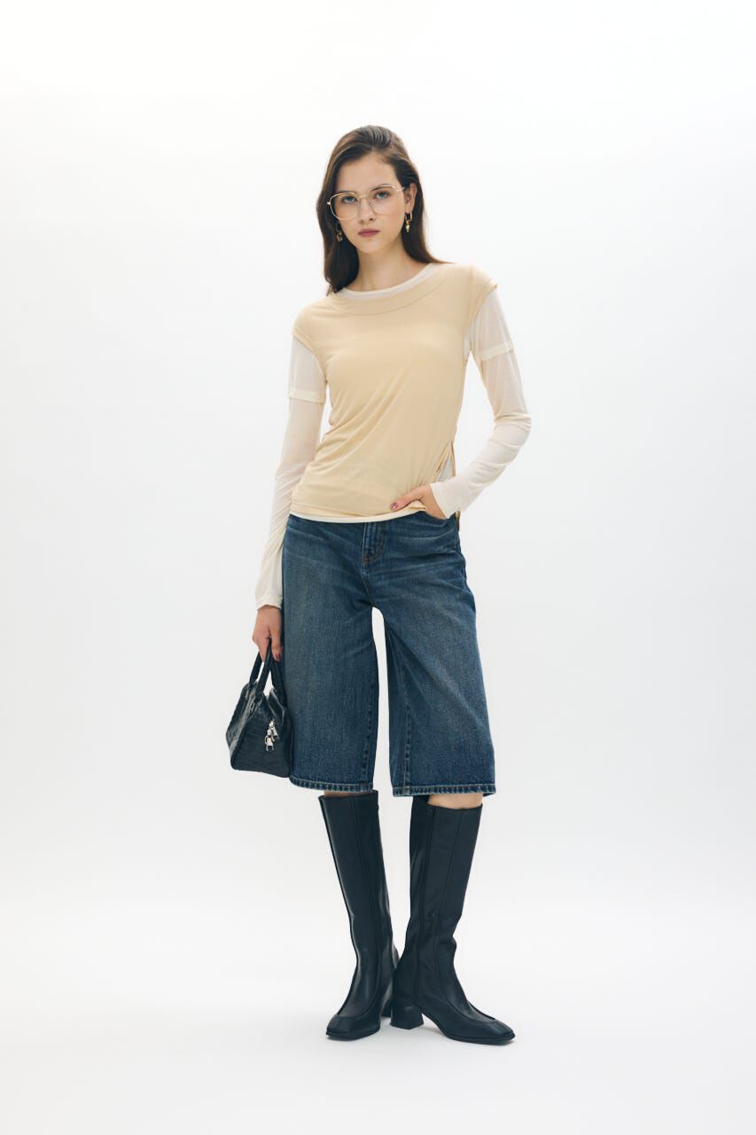 MOUSSY「KNEE LENGTH BERMUDA パンツ」|デニム|