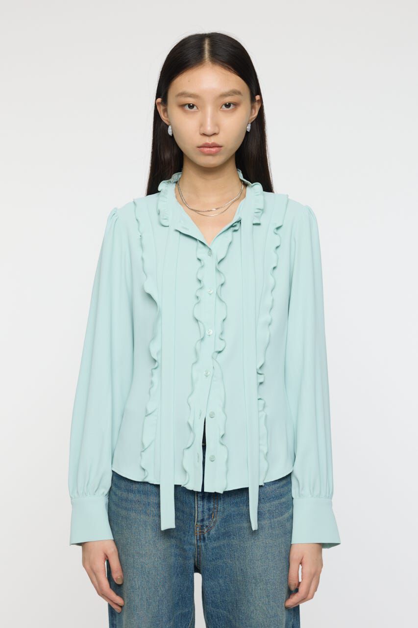 MOUSSY「GEORGETTE RUFFLES ブラウス」|シャツ・ブラウス|