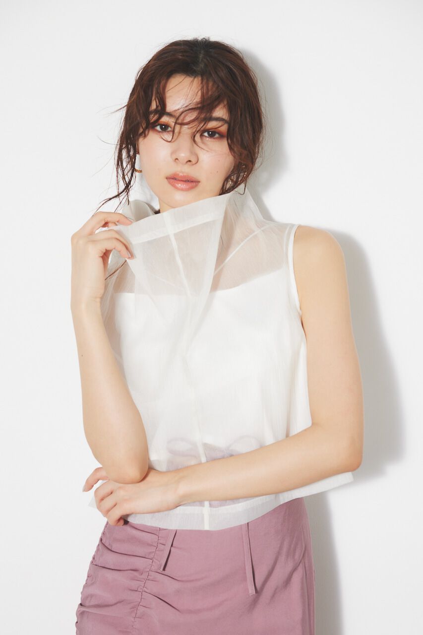 rienda「オーバーNCシースルーTOP」|シャツ・ブラウス|