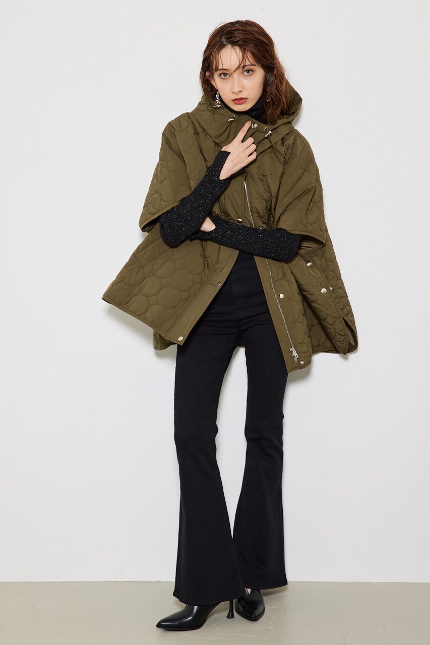 rienda「フーディー中綿ポンチョJK」|その他|