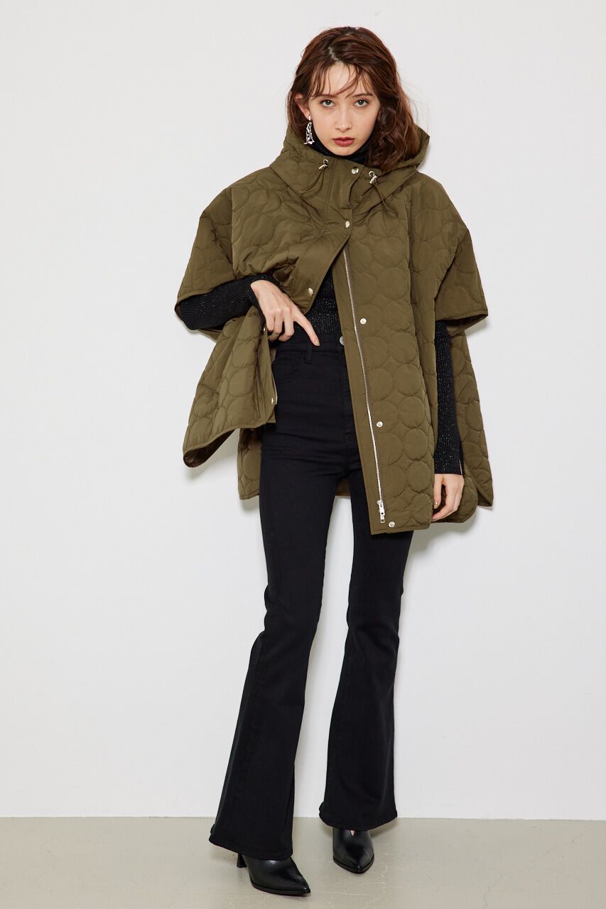 rienda「フーディー中綿ポンチョJK」|その他|