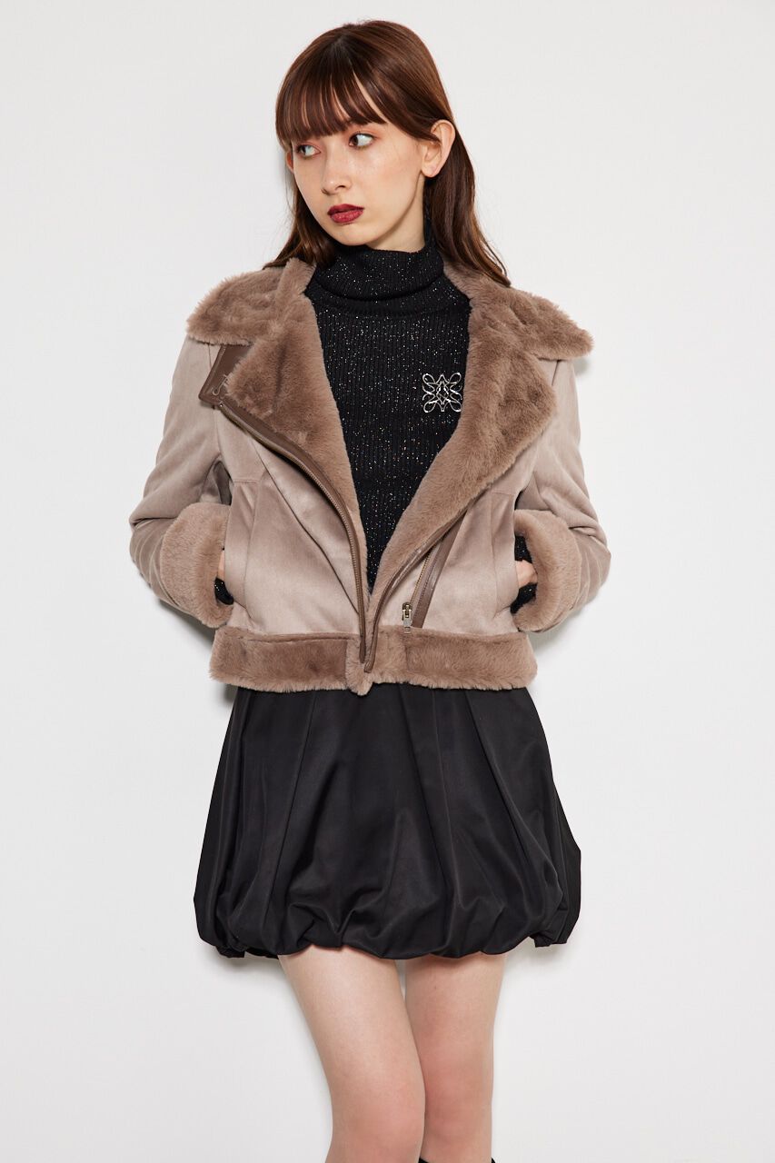 rienda「フェイクファーライダースムートンJK」|その他|