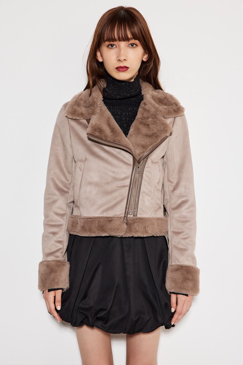 rienda「フェイクファーライダースムートンJK」|その他|