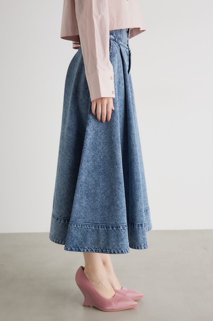 rienda「ターンBELTJ/Wフレア SK」|スカート|