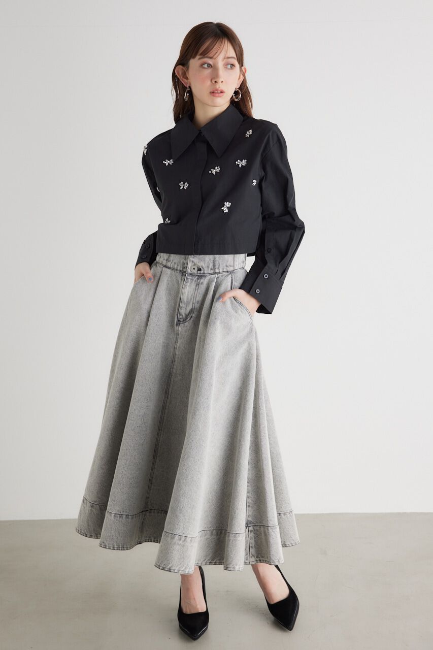 rienda「ターンBELTJ/Wフレア SK」|スカート|