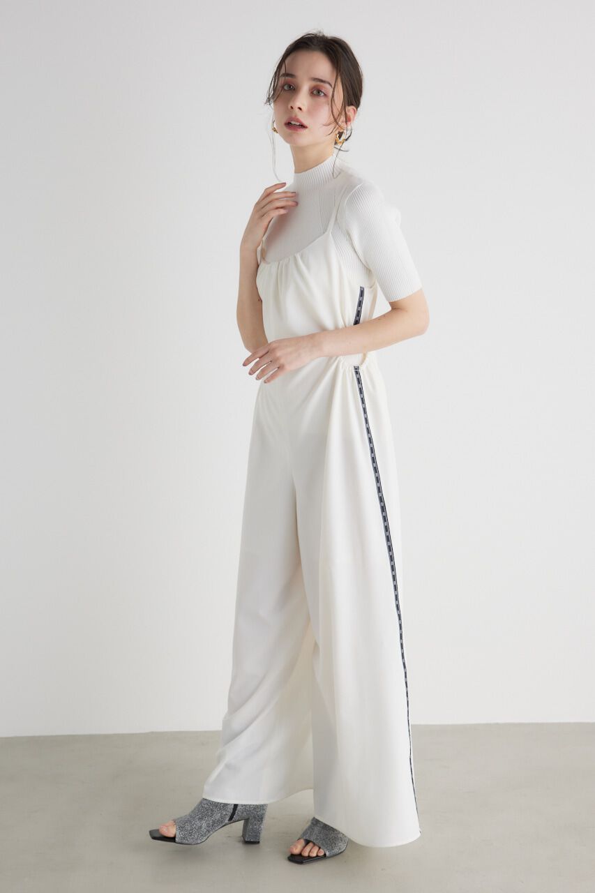 rienda「ロゴテープギャザーキャミ PT」|その他|WHT