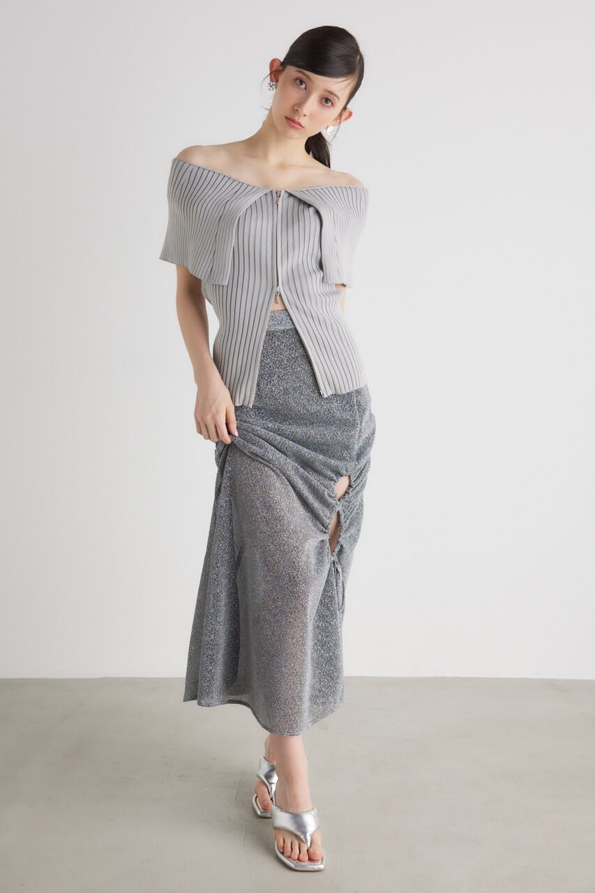 rienda「BIGカラーオフショル Knit TOP」|ニット・セーター|