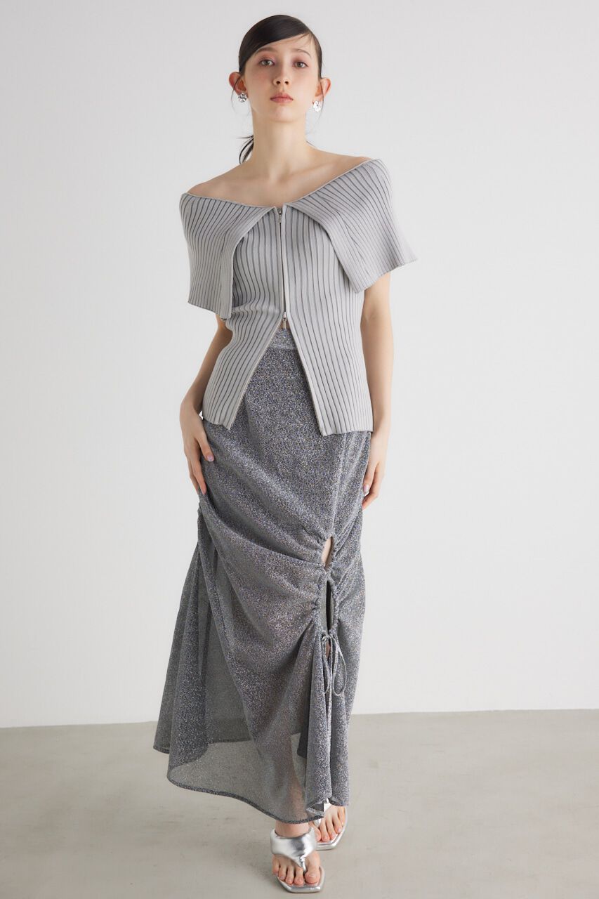 rienda「BIGカラーオフショル Knit TOP」|ニット・セーター|