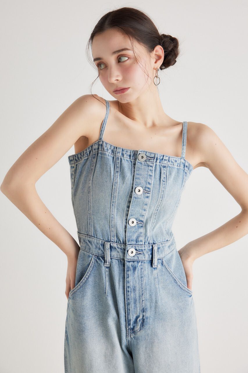 rienda「ビスチェライクDENIMロンパース」|その他|