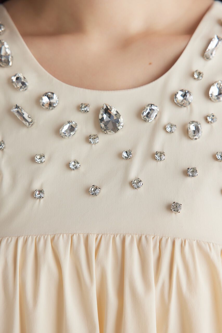 rienda「バストビジューフレアOP」|ワンピース|