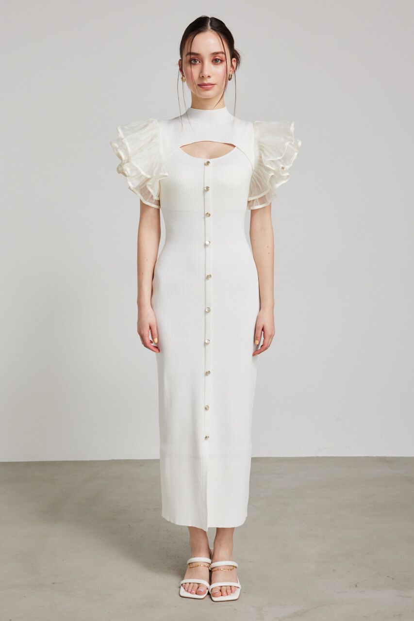 rienda「プリーツフレアSLV Knit OP」|ワンピース|