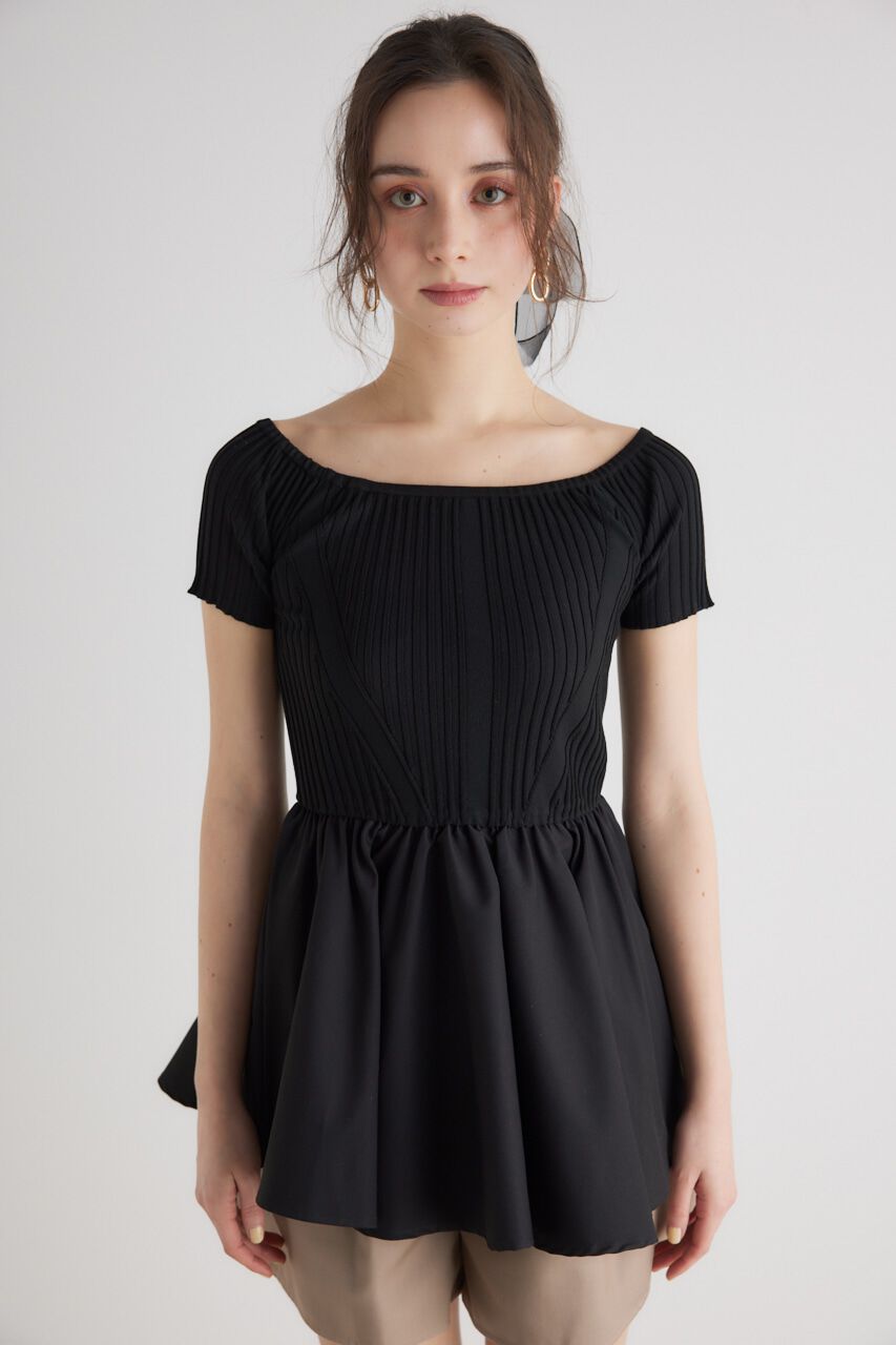 rienda「ビスチェディテールコンビKnit TOP」|ニット・セーター|