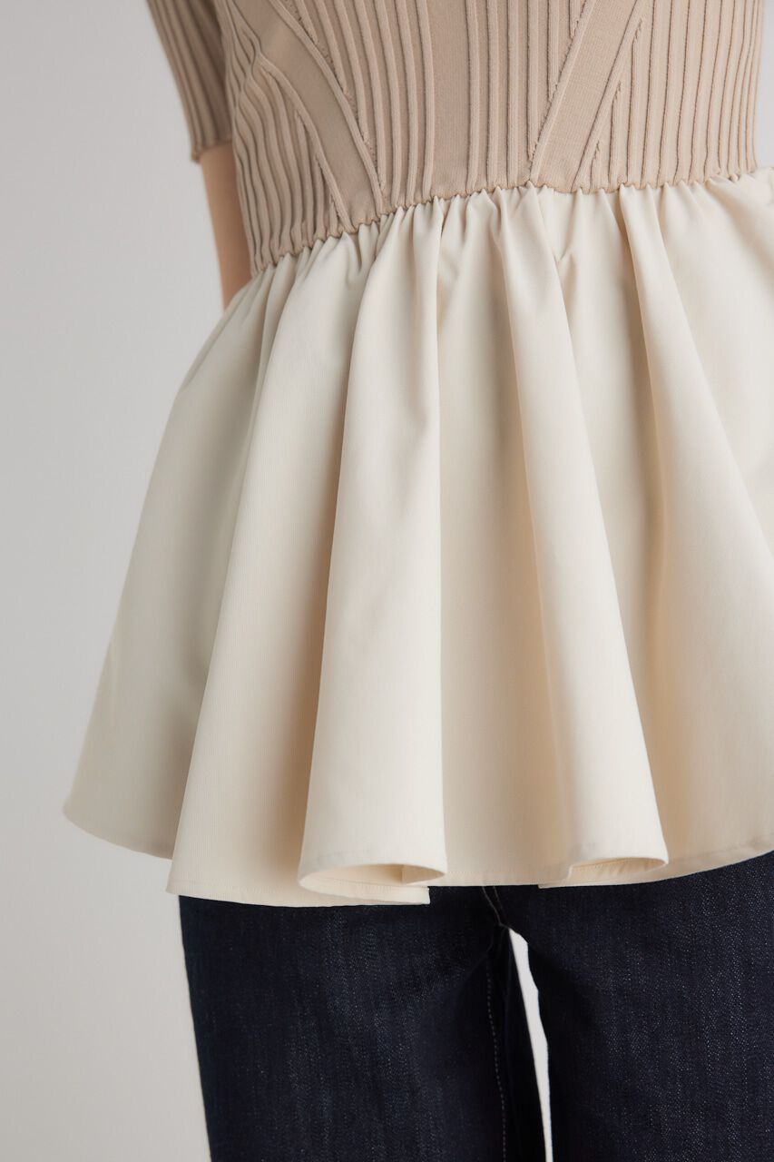 rienda「ビスチェディテールコンビKnit TOP」|ニット・セーター|