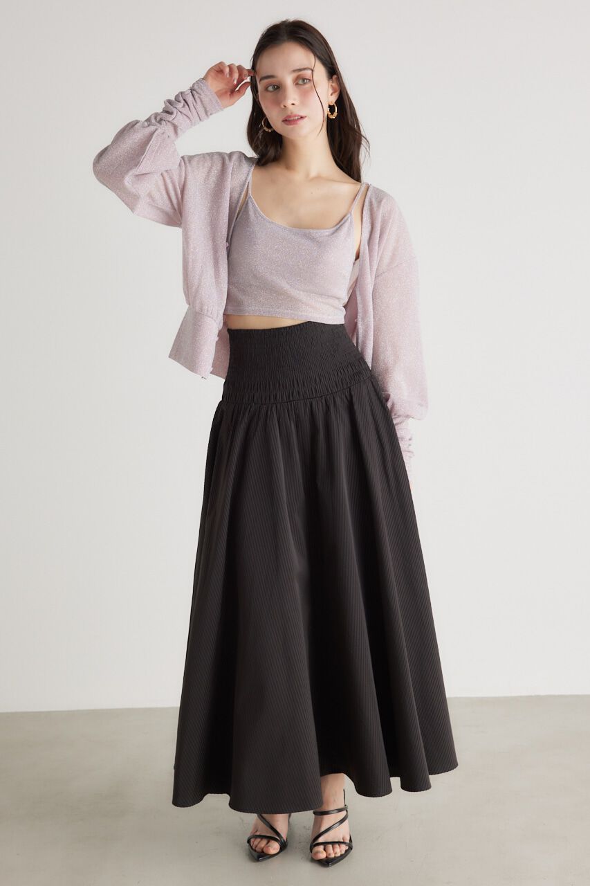 rienda「シャーリングH/W 2WAYストリングSK」|スカート|BLK