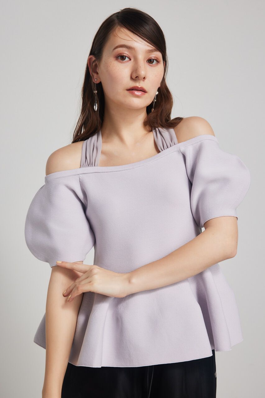 rienda「メニーWAYペプラムKnit TOP」|ニット・セーター|