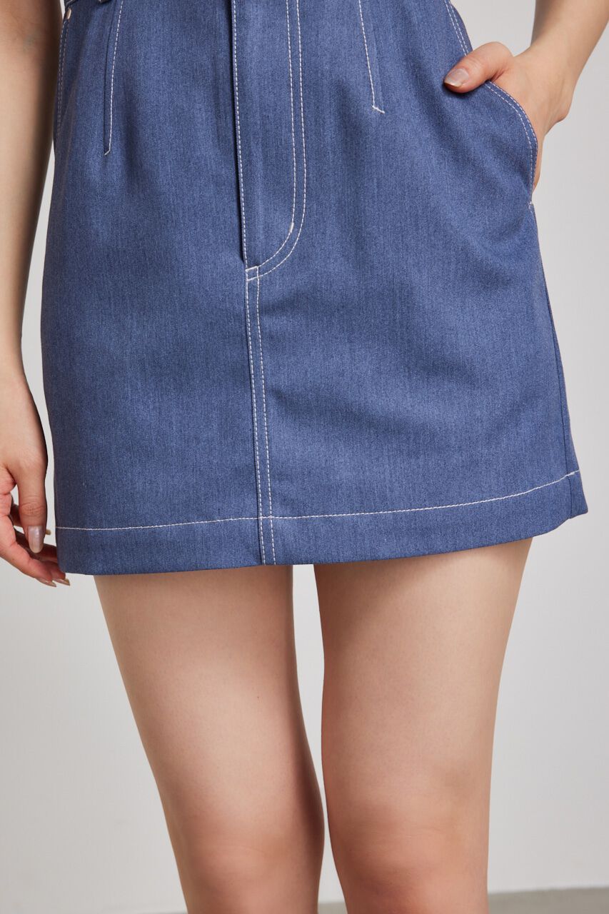 rienda「ベアキャミステッチワークミニOP」|ワンピース|