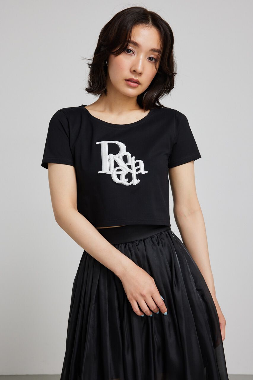 rienda「R-ポイントT-SH」|Tシャツ・カットソー|BLK