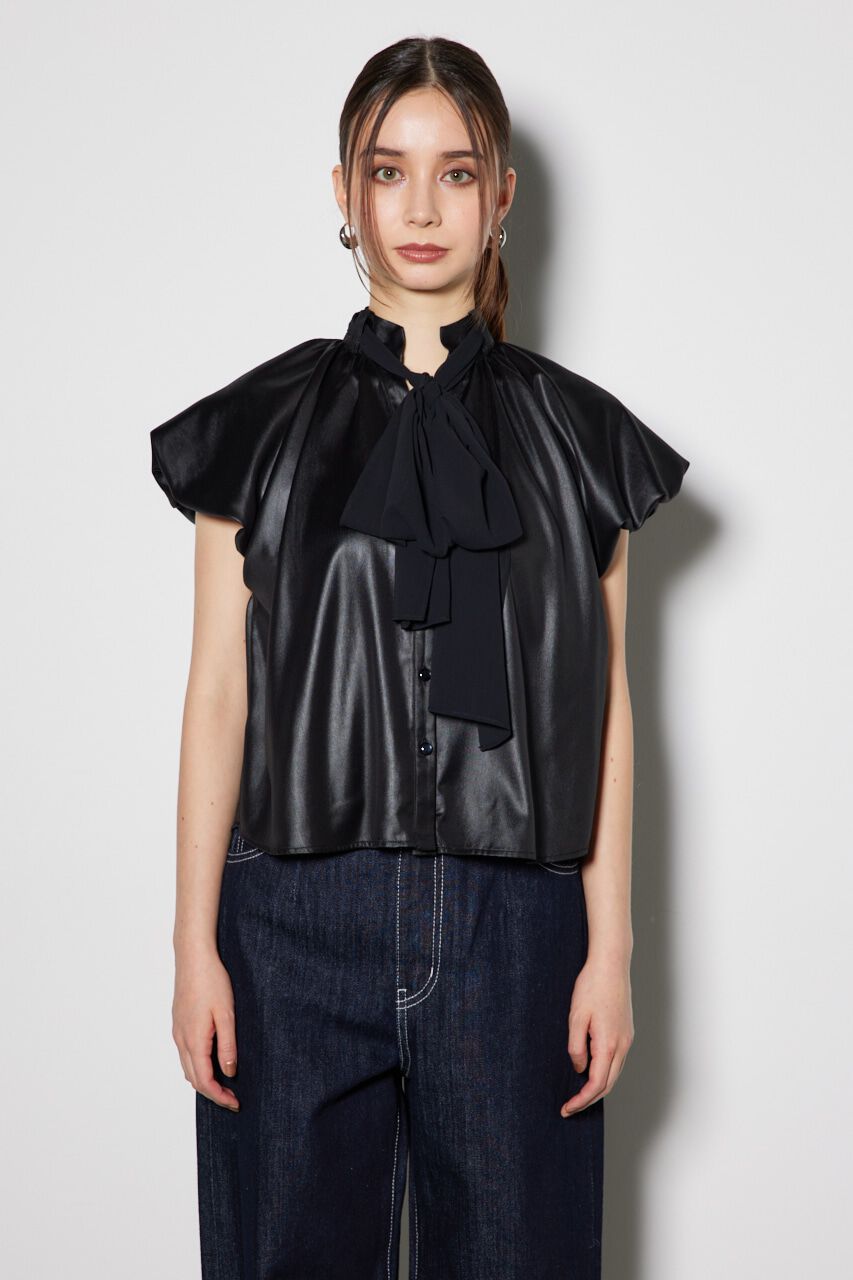 rienda「スカーフ付きバルーンフリルブラウス」|シャツ・ブラウス|