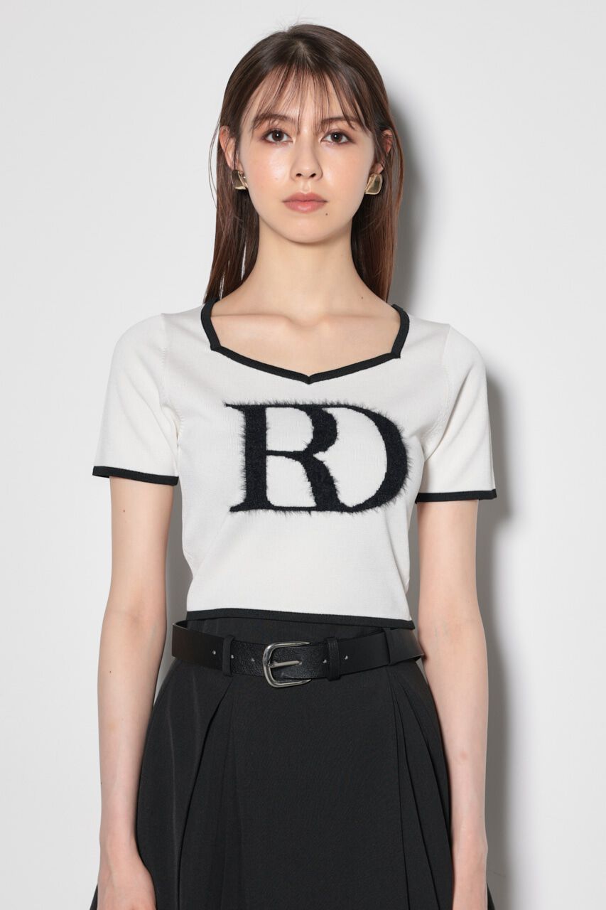 rienda「ビッグＲロゴニットトップス」|ニット・セーター|