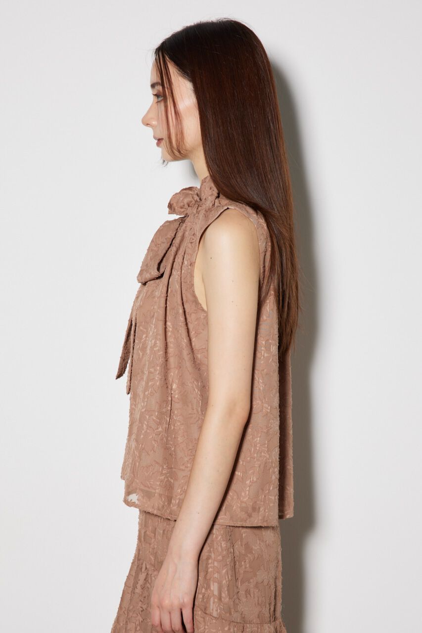 rienda「ギャザーフリルネックボウタイブラウス」|シャツ・ブラウス|