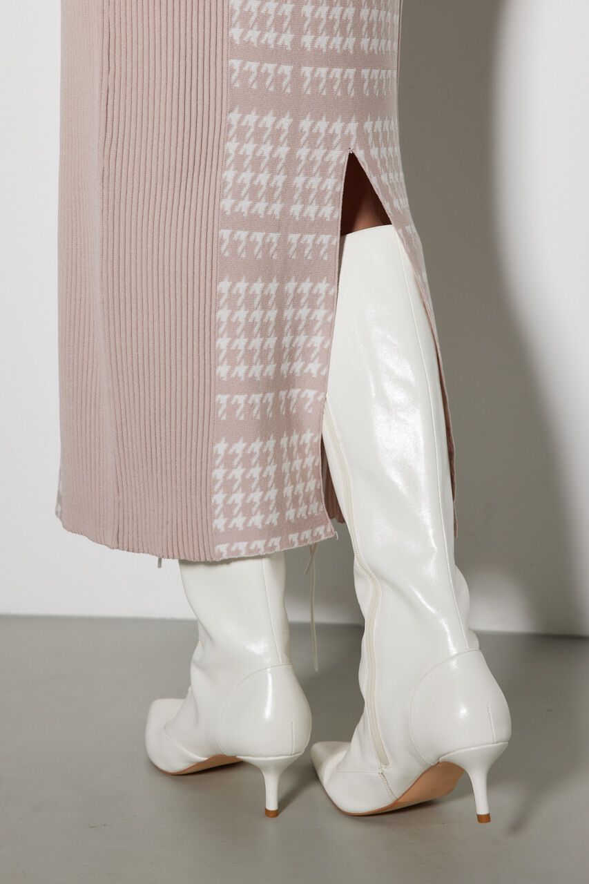 rienda「2WAY千鳥パターンタイトニットワンピース」|ワンピース|