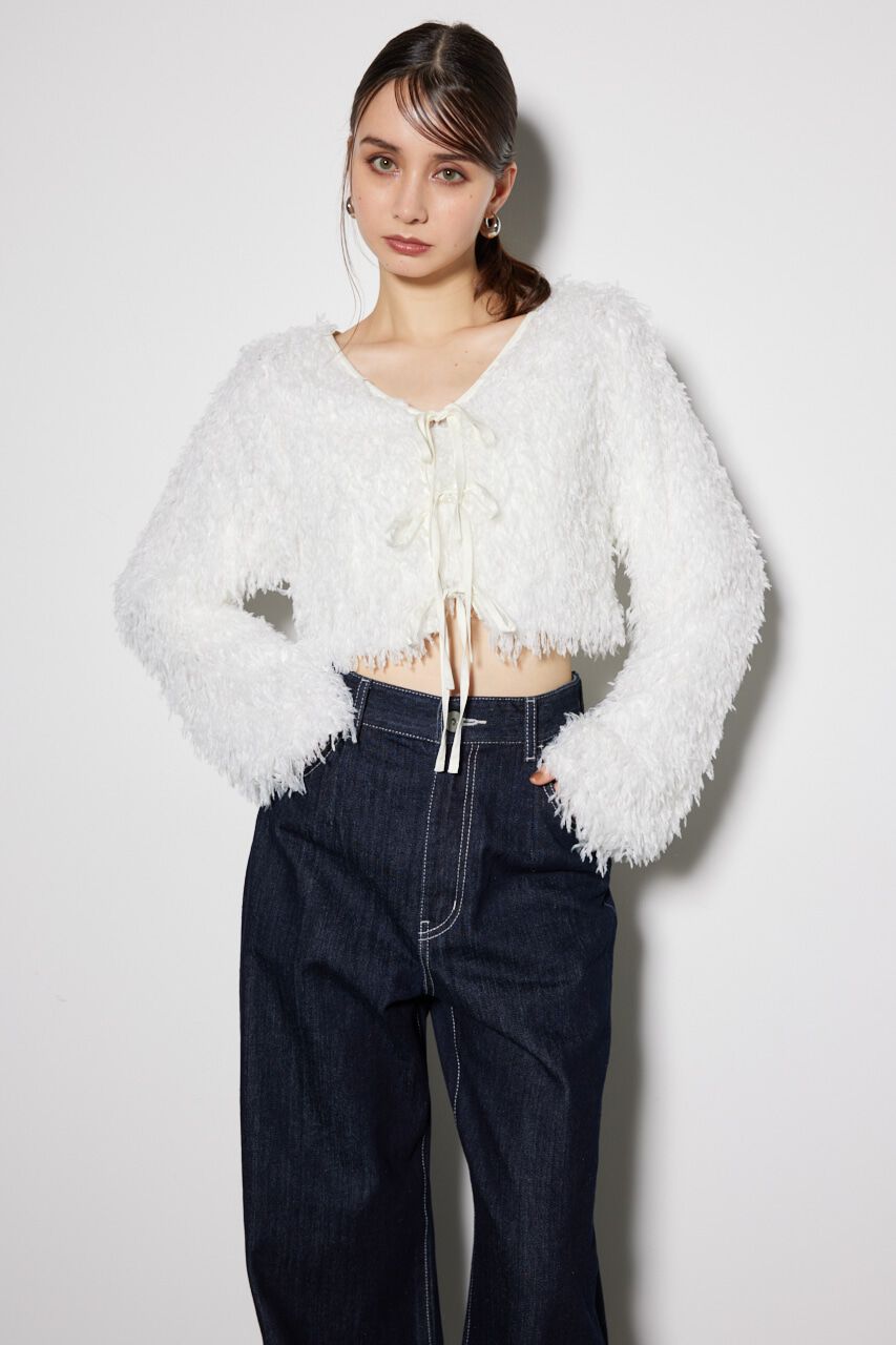 rienda「マルチWAYフェイクフェザーカーデ」|カーディガン|