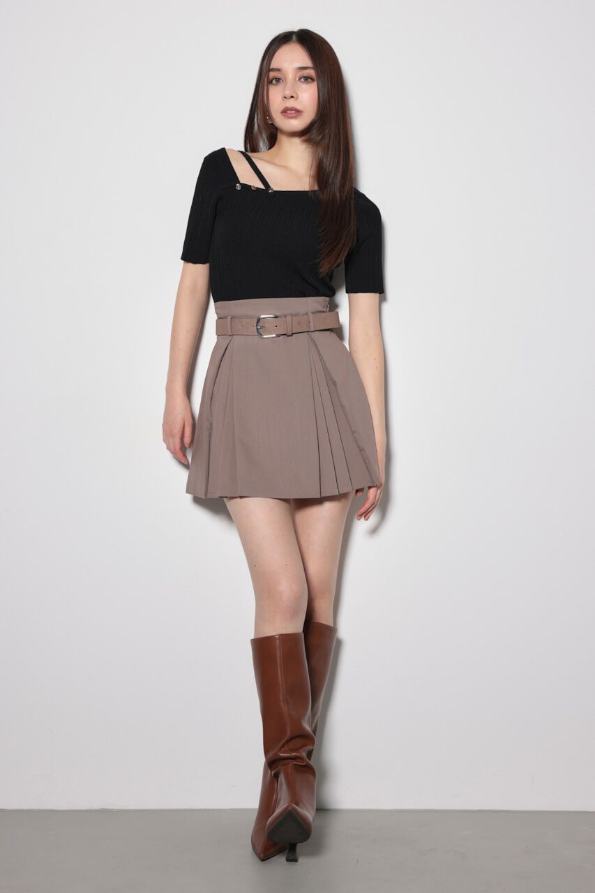 rienda「2WAYアシンメトリーニットトップス」|ニット・セーター|