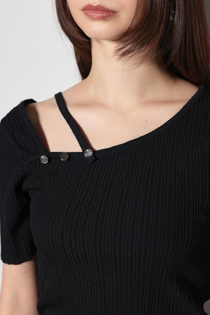 rienda「2WAYアシンメトリーニットトップス」|ニット・セーター|